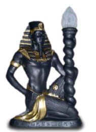Pharao mit Lampe schwarz gold 55 cm