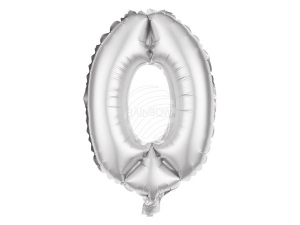 Foil balloon helium balloon silver number 0
