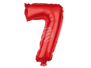 Folienballon Helium Ballon rot Zahl 7