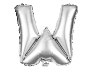 Foil balloon helium balloon silver Letter W