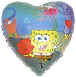 Folienballon Herz Spongebob