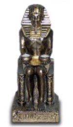 Pharao sitzend mit Kerzenhalter bronze 56 cm
