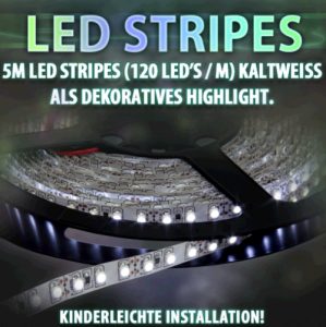 LED Stripes 3000 lm 120 LEDs 5m zimny bialy