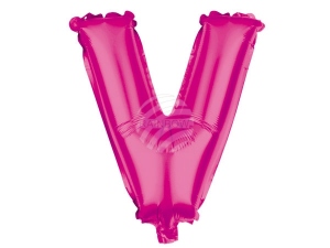 Folienballon Helium Ballon pink Buchstabe V
