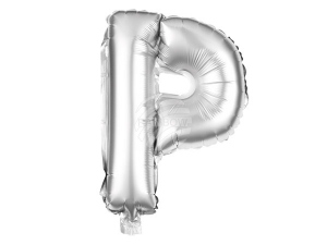 Foil balloon helium balloon silver Letter P