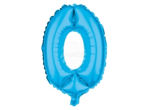 Foil balloon helium balloon turquoise number 0