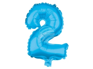 Foil balloon helium balloon turquoise number 2
