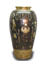 Vase gyptisch schwarz 50 cm