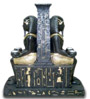 Faraon na tronie z swiecznikiem czarny 60 cm