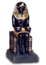 Pharao sitzend mit Kerzenhalter schwarz 56 cm